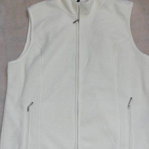 Karen Scott Sport Fleece Vest White